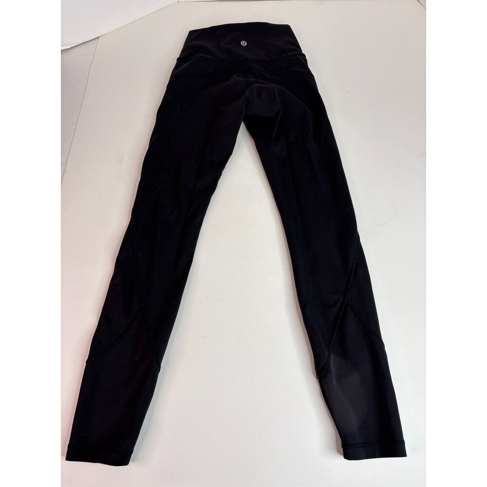 Lululemon Leggings, Size 2, Black, Yoga, Z5, Logo